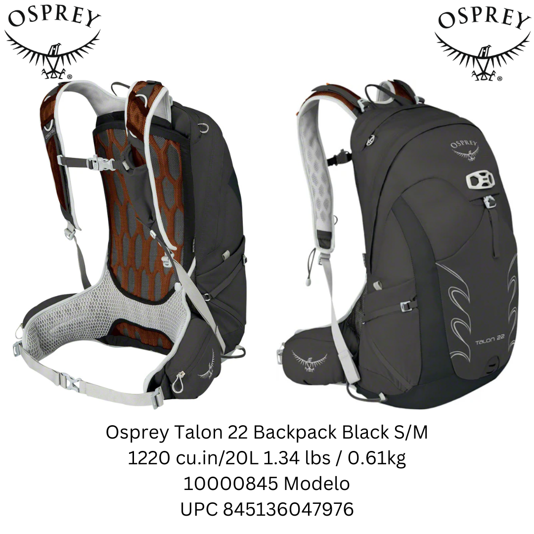 OSPREY Talon 22 Black S/M 1220cu.in/20L 0.61kg