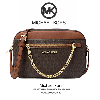 Bolsa Michael Kors Jet Set Brown 35S1GTTC9B