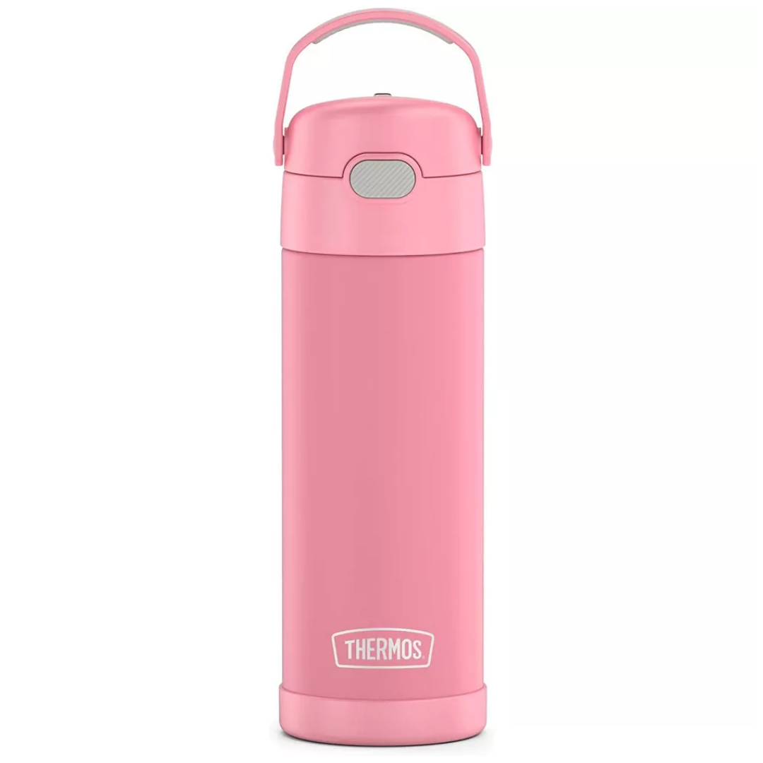 THERMOS FUNTAINER Garrafa de Aço Inoxidável Isolada a Vácuo de 16 Onças com Tampa de Bico Largo, Rosa